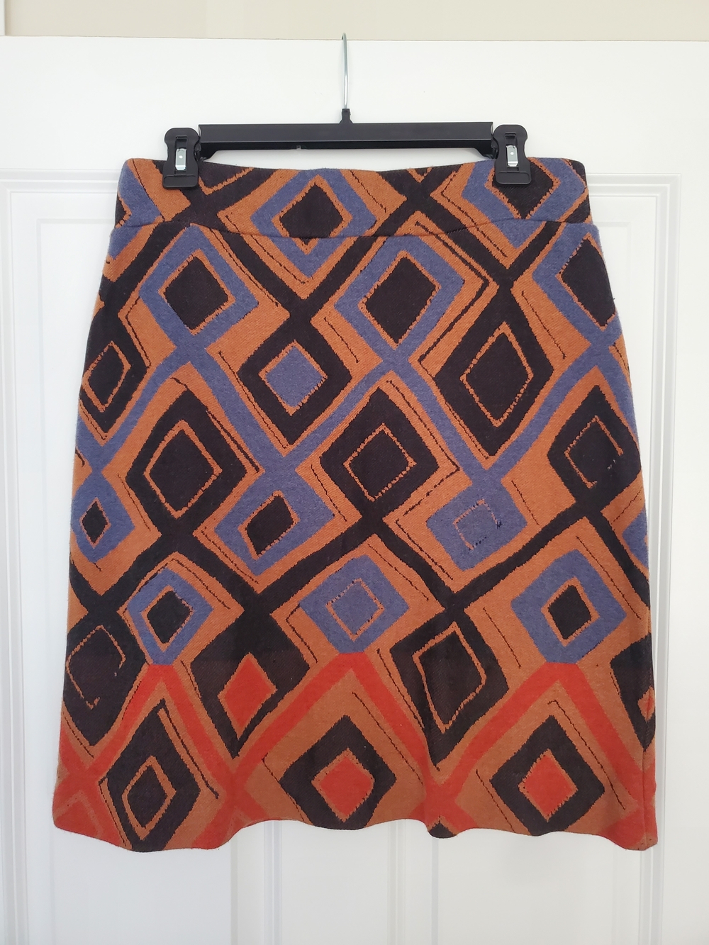 Nic + Zoe Women's Geometric Print A-Line Women's Skirt, Size M
